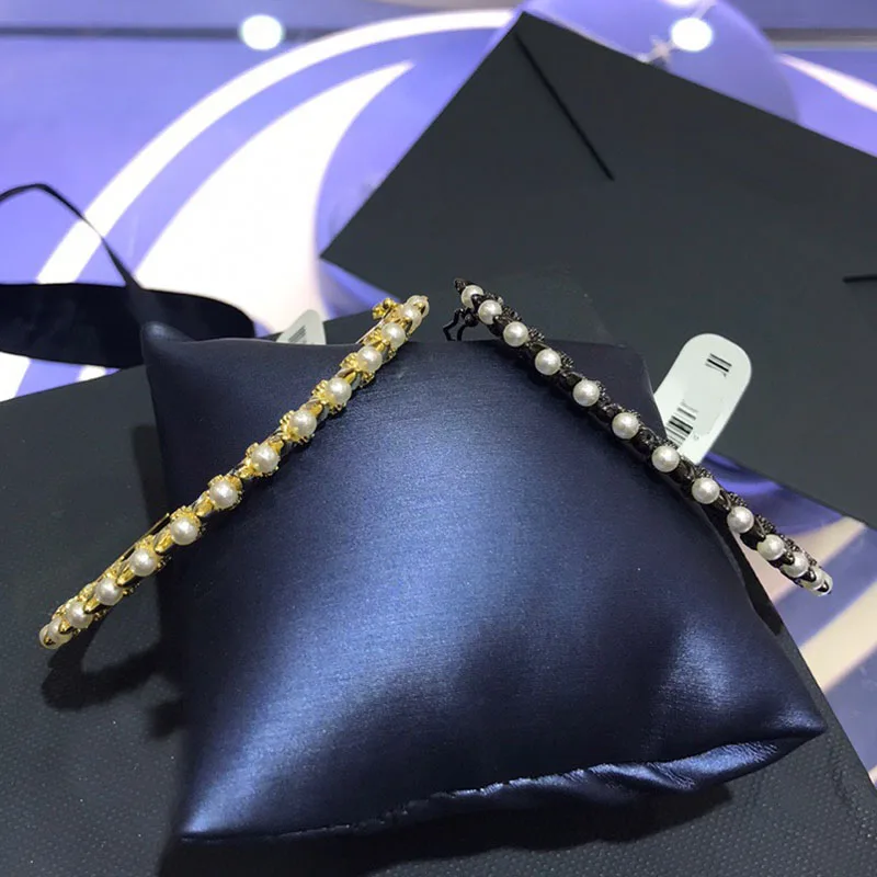 

UMGODLY Luxury Brand Bangle High Quality Punk Rock Yellow Gold Color Spike Rivet Bracelet Pearls Cubic Zirconia Women Jewelry