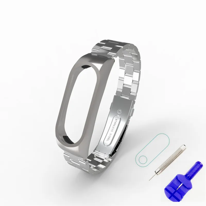Silver add Tool Безвинтовой ремешок mi band 2 для браслета Xiaomi mi band 2 - Цвет: Silver add Tool