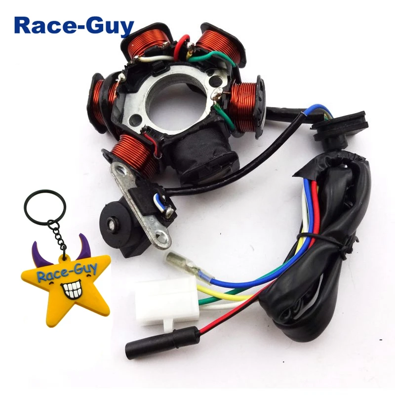 6 полюсные катушки зажигания статор магнитный ротор для двигателя GY6 50 куб. См