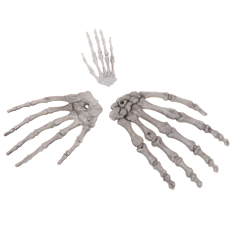 Комплект из 2 предметов скелет череп на Хэллоуин человеческой руки кости ужас для взрослых страшно Опора
