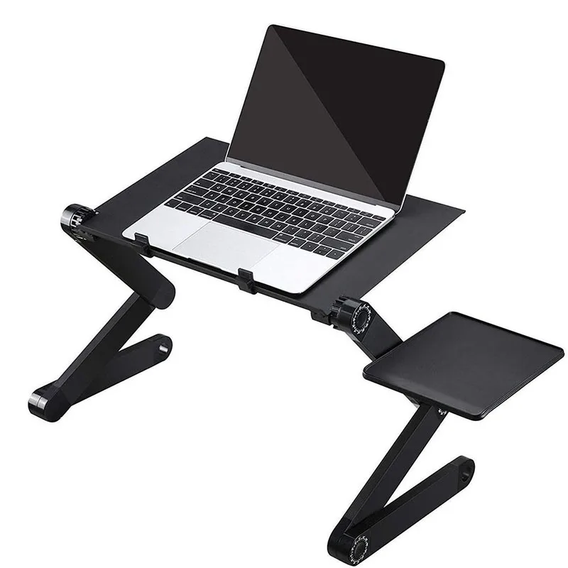 

Laptop Table Stand With Adjustable Folding Ergonomic Design Stand Notebook Desk For Ultrabook Netbook Or Tablet With Mouse Pad