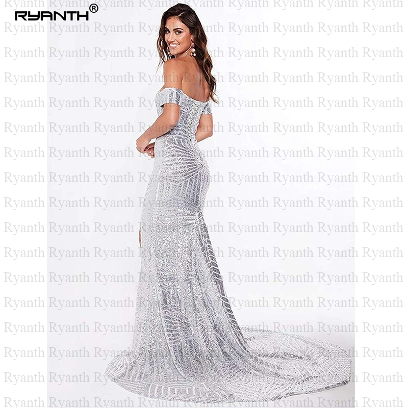 Vestidos de gala сексуальные платья с открытыми плечами для выпускного вечера русалки