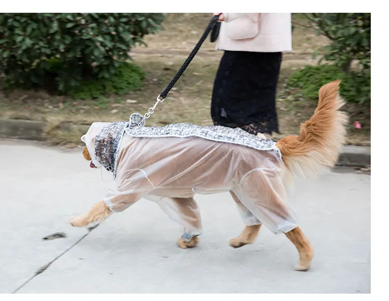 

Clothes Dog Raincoat Waterproof Rain Jacket Poncho Dog Coats Rain Coat For Golden Retriever Roupa Cachorro Pet Products JJ60GYY
