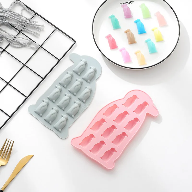 11 ячеек лоток для льда в стиле милых пингвинов высококачественные силиконовые