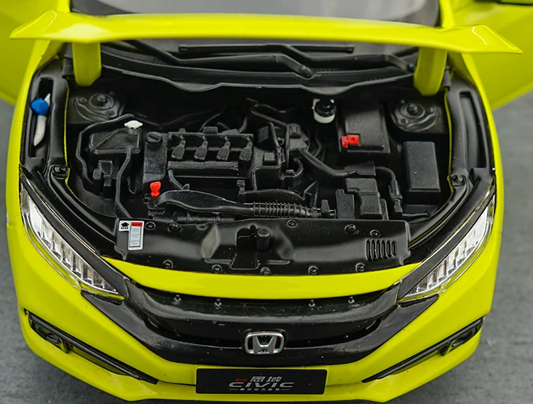 1/18 Новинка 2019 Honda Civic (желтый/зеленый) Lancer Evolution литая модель автомобиля|Наземный