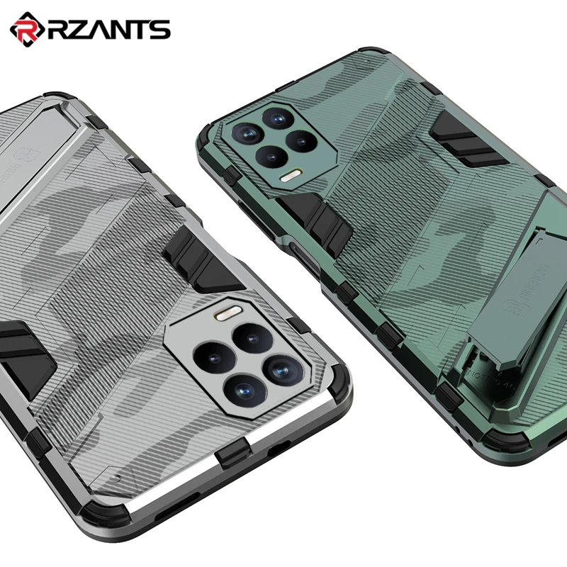 

Rzants For OPPO Realme 8 Realme 8 Pro Case Built in Stand Strong Shockproof Bracket Camera Protection Hard Phone Cover