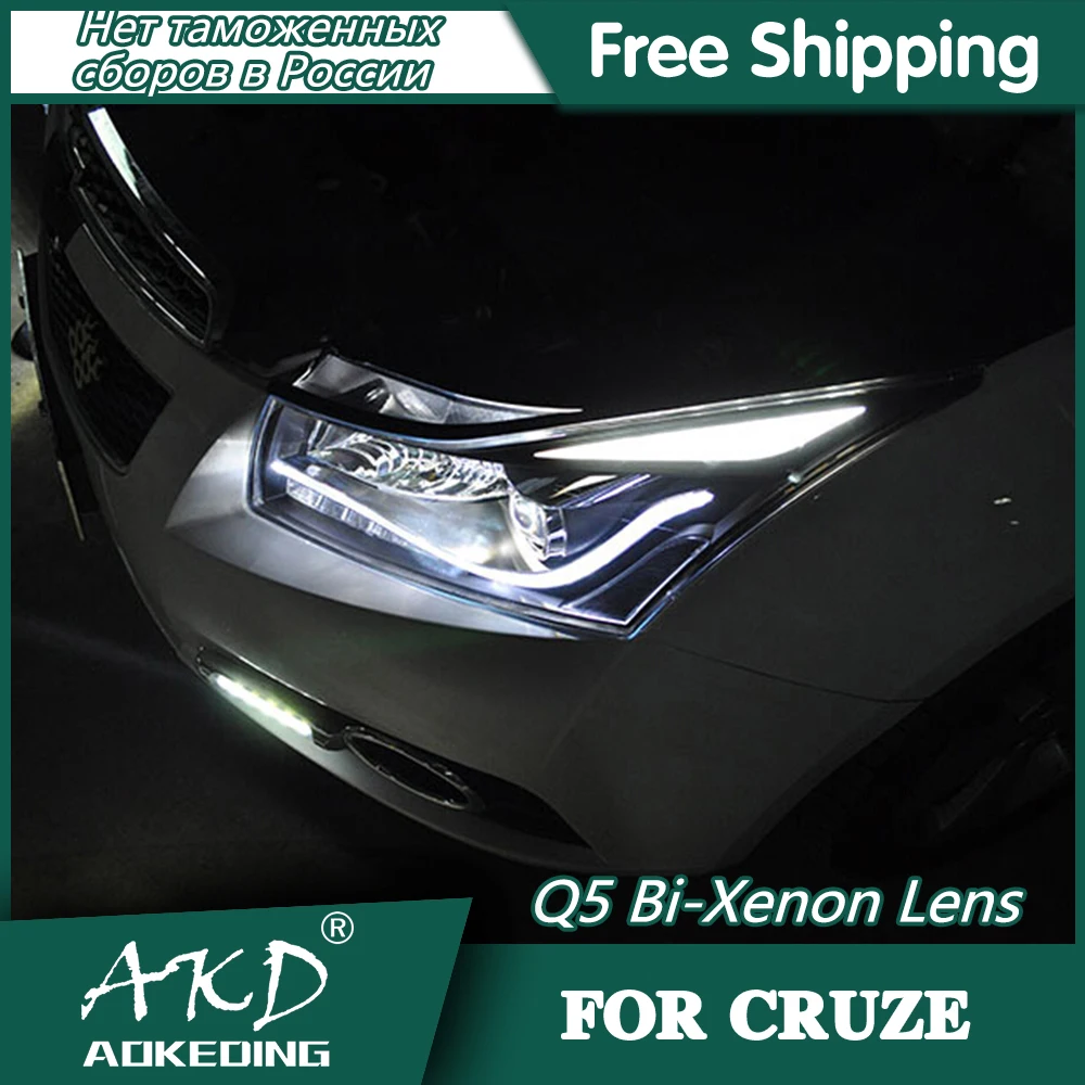 AKD автостайлинг фары для Chevrolet Cruze 2009-2015 светодиодный ные DRL Q5 Биксеноновые линзы