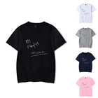 Футболка RM Mono Play List, летняя модная футболка с принтом в стиле хип-хоп для мужчин и женщин, Повседневная футболка с коротким рукавом и круглым вырезом, Спортивная футболка