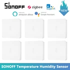 Датчик температуры SONOFF Zigbee, SONOFF SNZB-02, работа с мостом SONOFF ZigBee, умный дом, приложение eWeLink для Alexa, Google Home