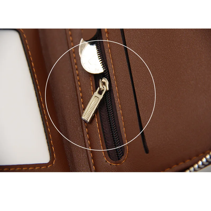 Мини Мужской кошелек на молнии женский короткий с отделением для карт сумка