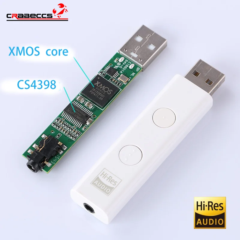 

Звуковая карта CYBERDRIVE CS4398 XMOS USB, ЦАП DSD256, портативный аудио декодер HIFI 192 кГц/24 бит, электроника