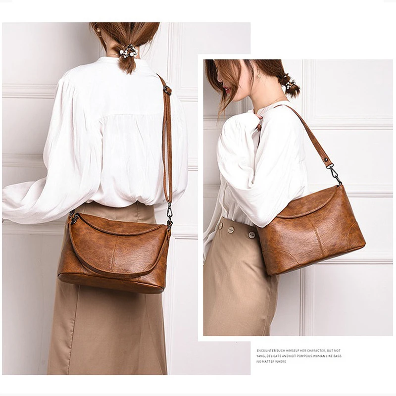 

ZMQN Bag Female Crossbody Bags For Women 2020 Vintage Handbag Casual Shoulder Messenger Bag Soft Leather Cover High Quality C265