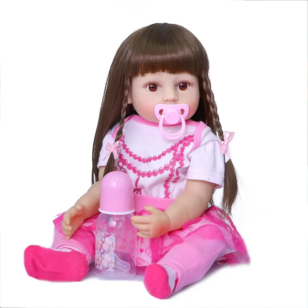 Кукла Мягкая силиконовая виниловая для новорожденных 55 см два цвета | Игрушки и