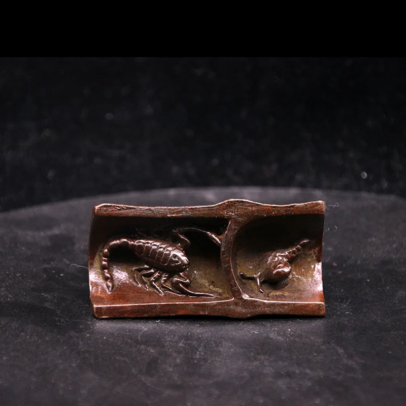 Античный чай из чистой меди золотое украшение для домашних животных Цикада