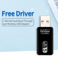 dual band wifi adapter dongle mini wireless computer network card receiver 1200m usb network card desktop laptop