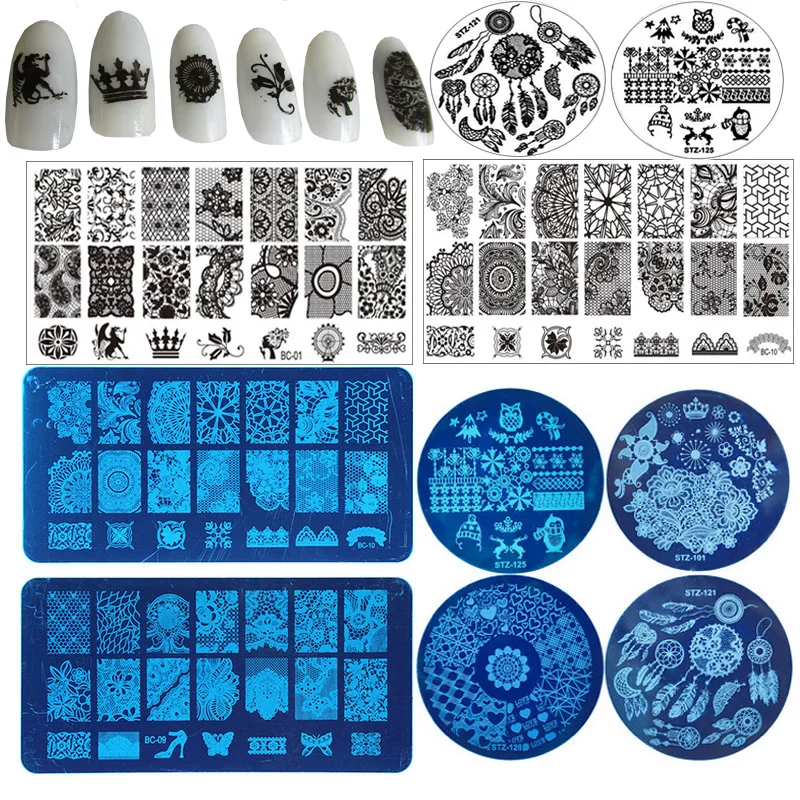 AddFavor инструмент для штамповки ногтей DIY пластина печатей лаком маникюрный шаблон