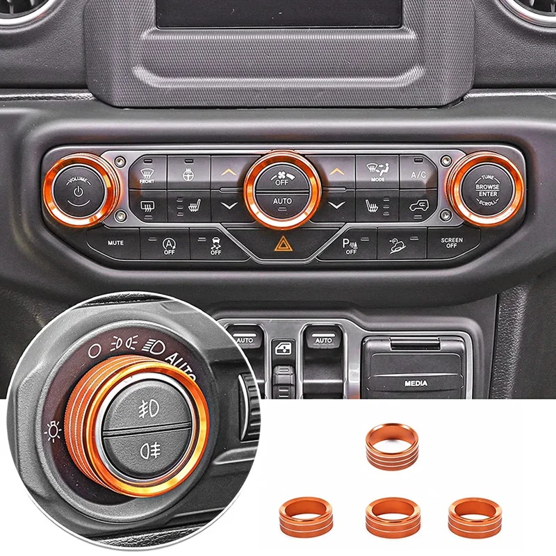 Крышка переключателя кондиционера и крышка ручки фары для 18-21 Jeep Wrangler JL JLU &amp 2020