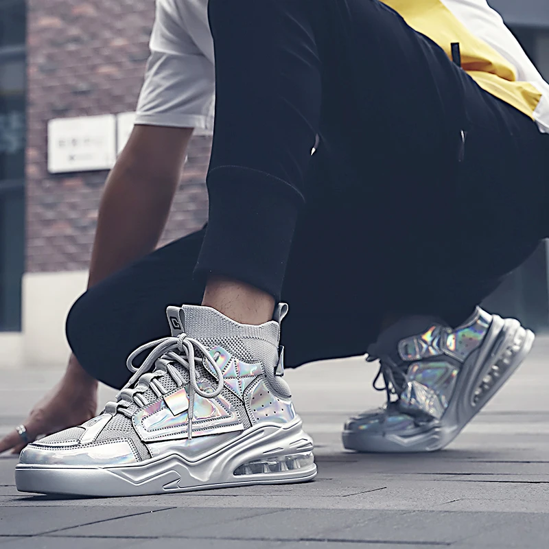 Baideng обувь мужские кроссовки обесцвечивание стильные носки воздушной подушке