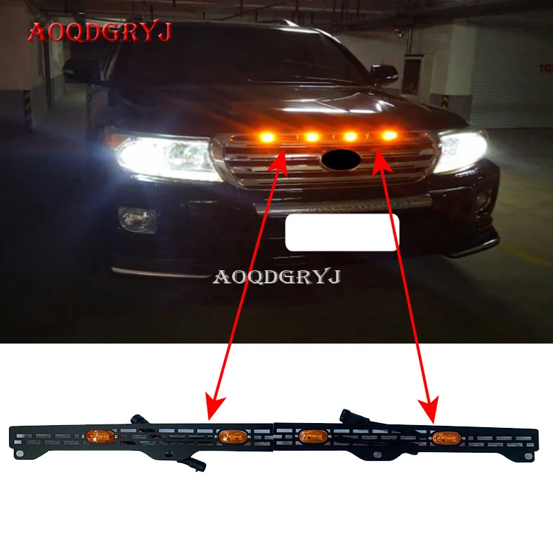 Аксессуары для стайлинга автомобиля 4 светодиодный передний бампер решетка