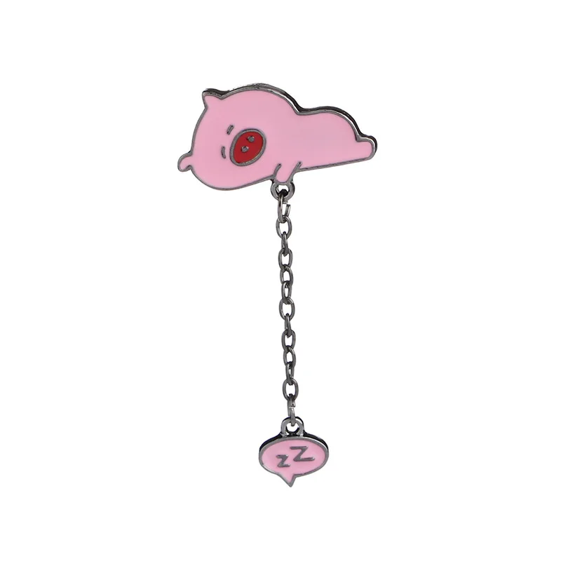 

Cute cartoon brooch cat penguin pig elephant purring brooch enamel pins gifts for women
