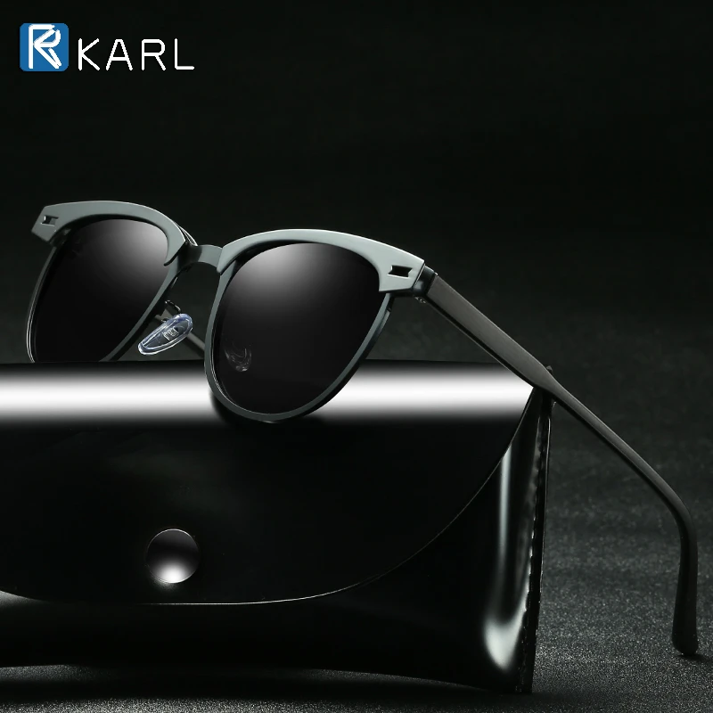 Солнцезащитные очки Мужские поляризационные в полуоправе роскошные