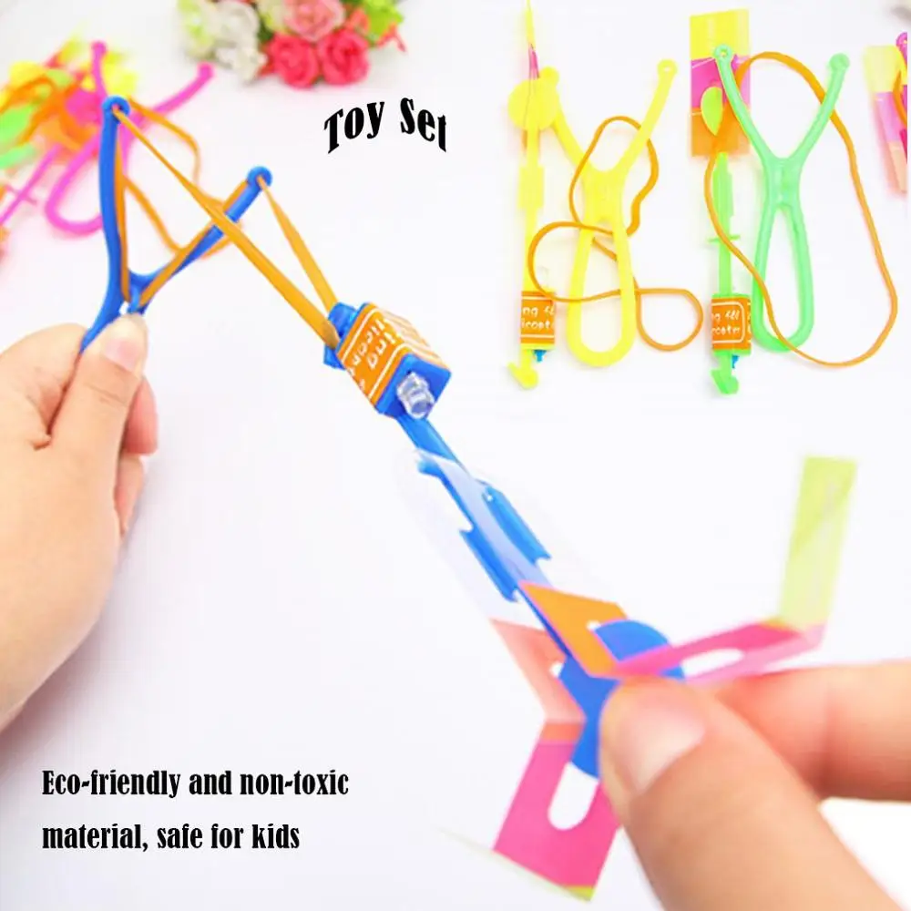 10 шт./лот светящаяся Рогатка со светодиодной подсветкой катапульта летающие