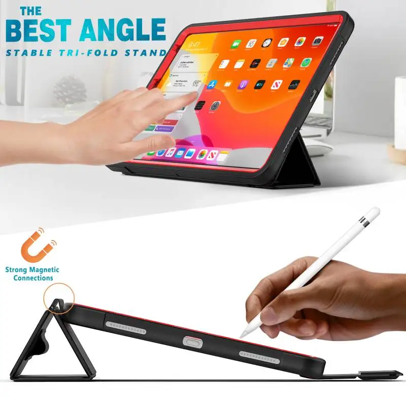 

Case for iPad Air4 11 10.9 2020 2018 Case TPU Acrylic Back Cover with Stand Auto Sleep Smart Cover for 10.9 11 Air4 Funda