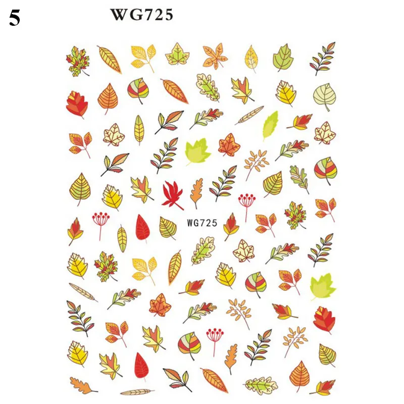 

3d-линии, кленовые листья, Φ, Осенние золотые цветы, листья, переводные наклейки, Слайдеры для искусственного маникюра