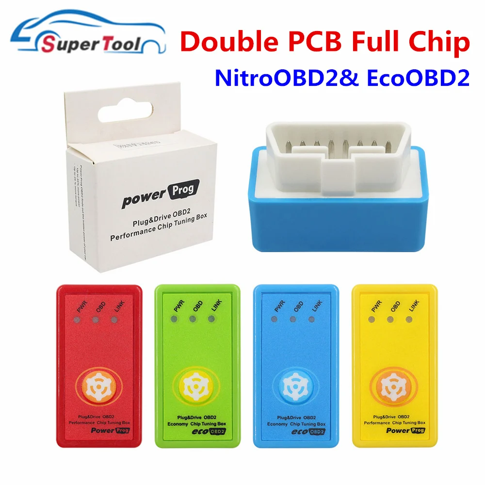 Чип тюнинг Power Prog Nitro ECO OBD2 дизельный бокс для чипов нитроobd2 ECU OBD программатор с