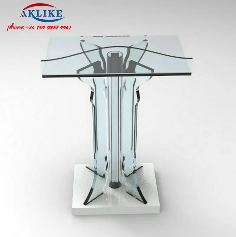 

Acrylic Crystal Column Stand up, Floor-Standing Podium, Lectern (Clear) AKLIKE Church pulpit modern lectern