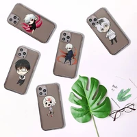tokyo ghoul phone case for iphone 7 8 11 12 x xs xr mini pro max plus retro black grey clear transparent