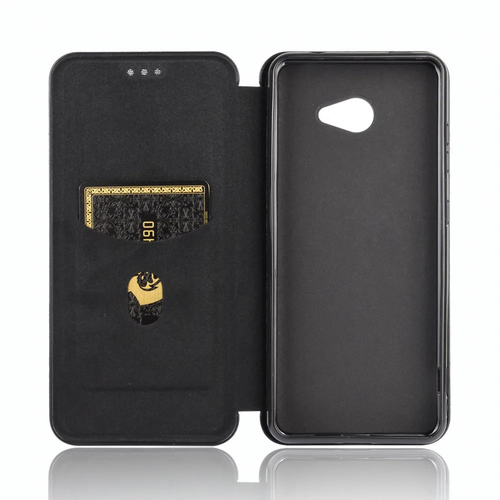 Роскошный флип-чехол из углеродного волокна для Sharp Katan Sumaho 2 магнитный