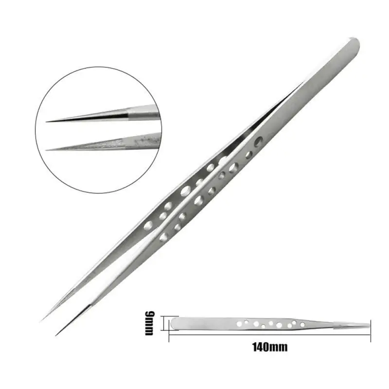 

Antistatic Tweezers Tool High Precision Tip Curved Straight Tweezer Stainless Multifunction Nipper Maintenance Repair Tool