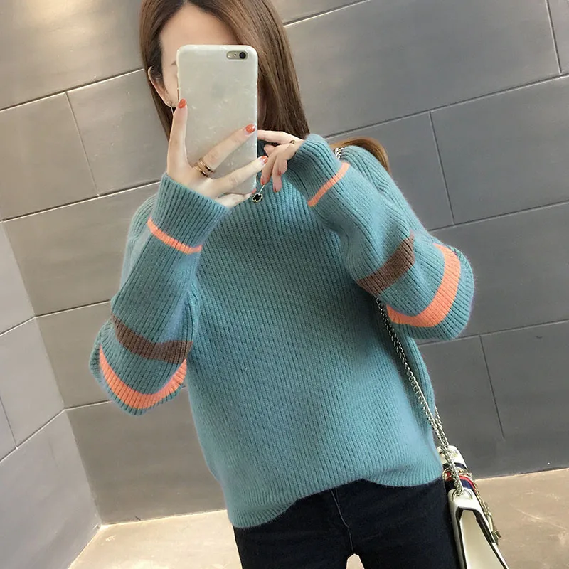 High Quality Women Fashion Turtleneck Sweater Winter Thick Warm Pullovers Female Long Sleeve Jumper Knitted Pullover W1802 | Женская
