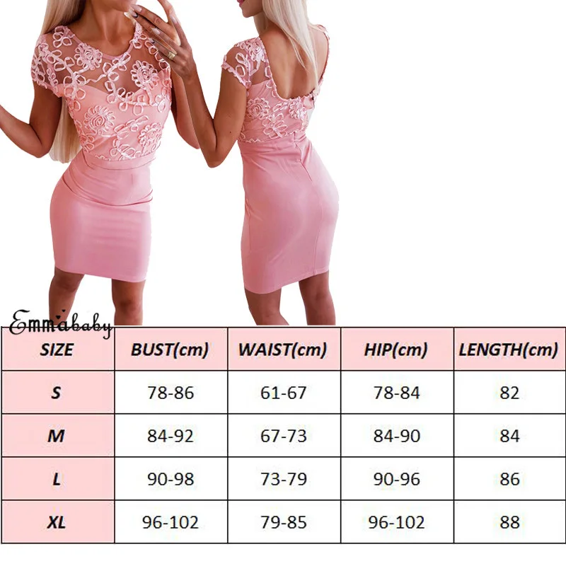 

Sexy Women Short Sleeve Mesh Patchwork Hollow Out Floral Pencil Bodycon Dress Female Lace Evening Prom Mini Dresses Vestidos