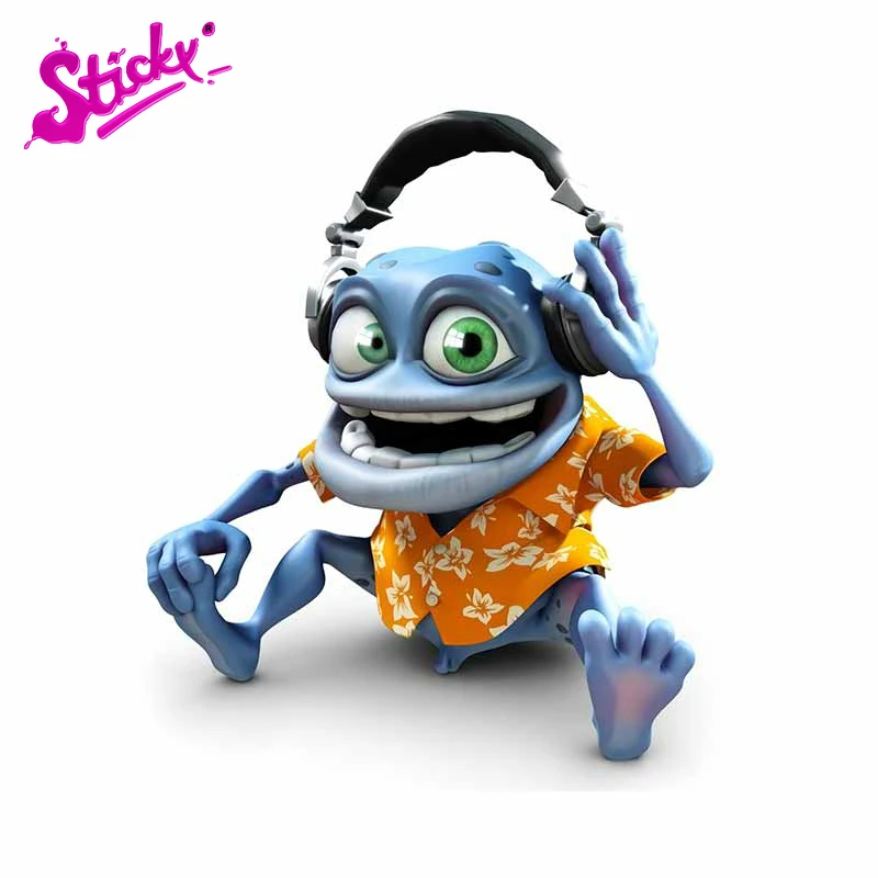 

STICKY Funny Crazy Frog Cartoon Sticker Decal Decor For Bicycle Motorcycle Accessories Laptop Helmet Trunk Wall
