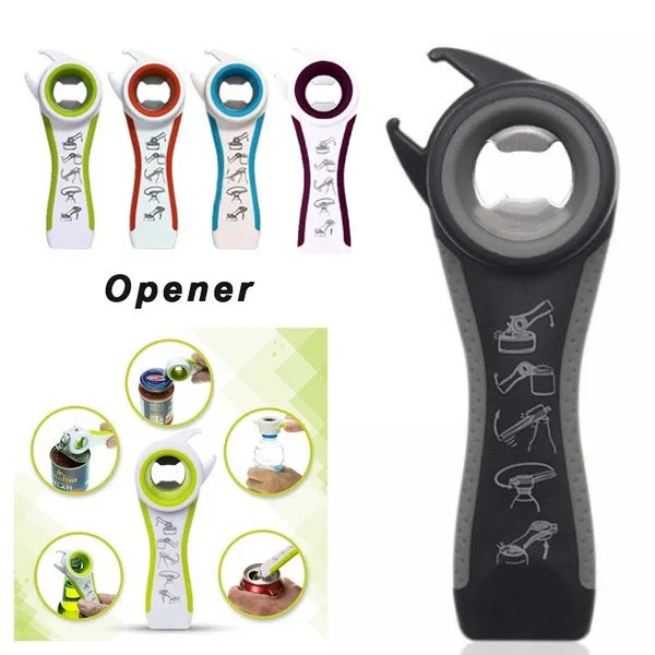 Bottle Opener Home Kitchen Multifunction 5 In 1 Bottles Jars Bar Tool Cans Manual Drink Can Beer Gadget #45 | Дом и сад