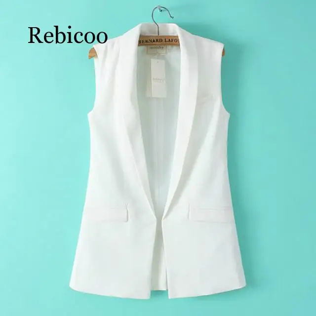 

Women vest Fashion Wardrobe waistcoat Slim cotton vest 2019 Decoration Vests Female Sleeveless Waistcoat office lady pocket coat