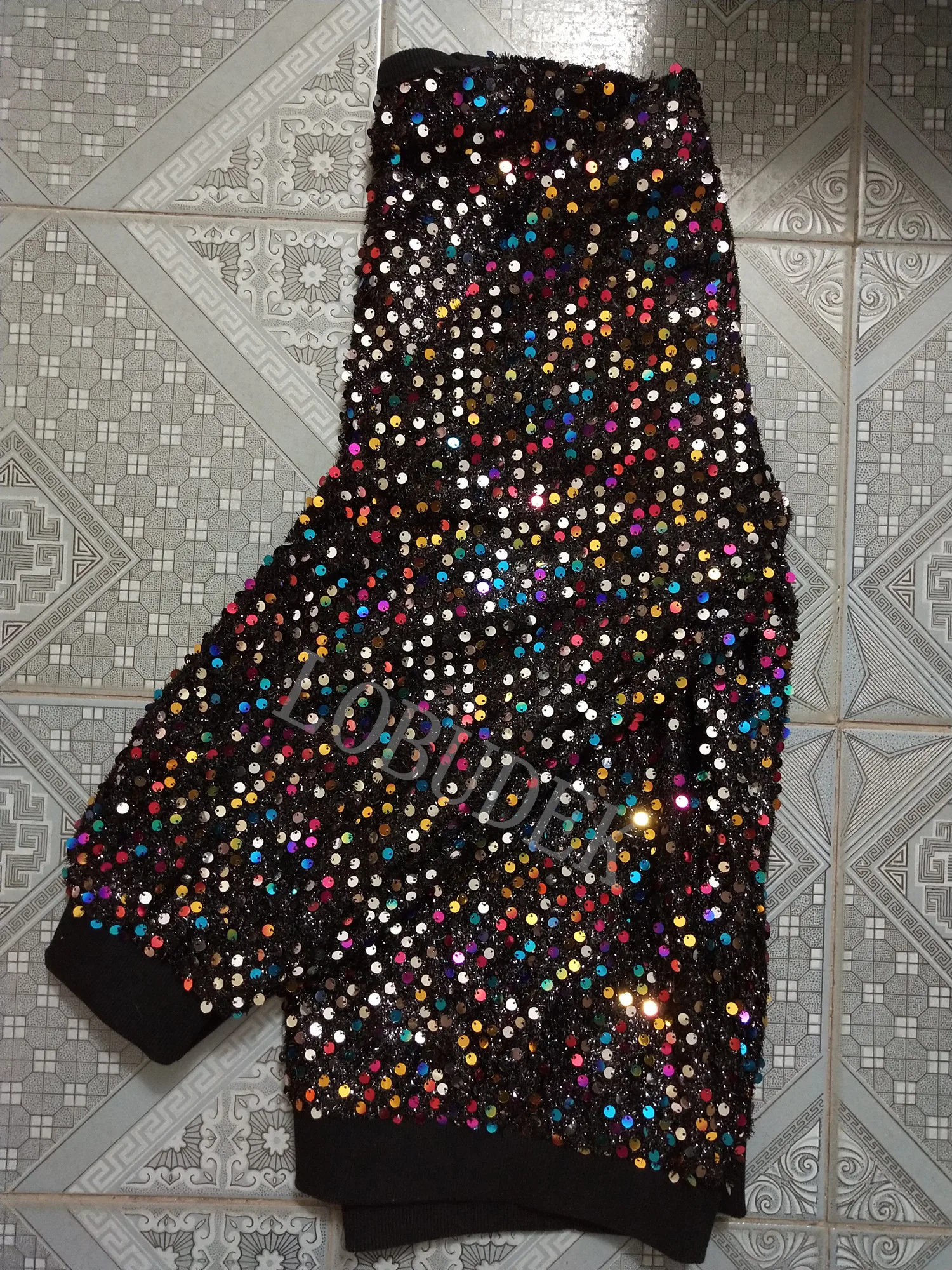 Мужской разноцветный костюм для бара и ночного клуба свободная футболка с