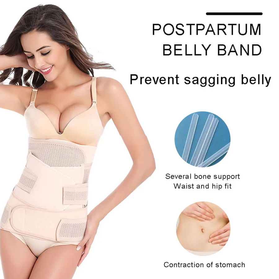 3 в 1 послеродовой пояс для живота ограничения участка талии дышащий живот таза
