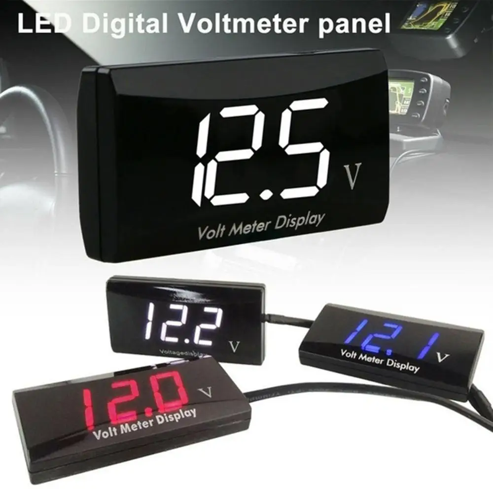 

Motorcycle Voltage Volt Gauge Panel Meter 12V LED Digital Display Voltmeter for Motorcycle DIY Modification