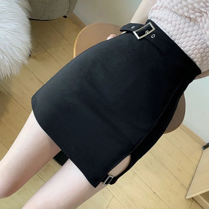 

Sexy Irregular Black High Waist Slim Skirt Summer Women Bag Hip Skirt Streetwear