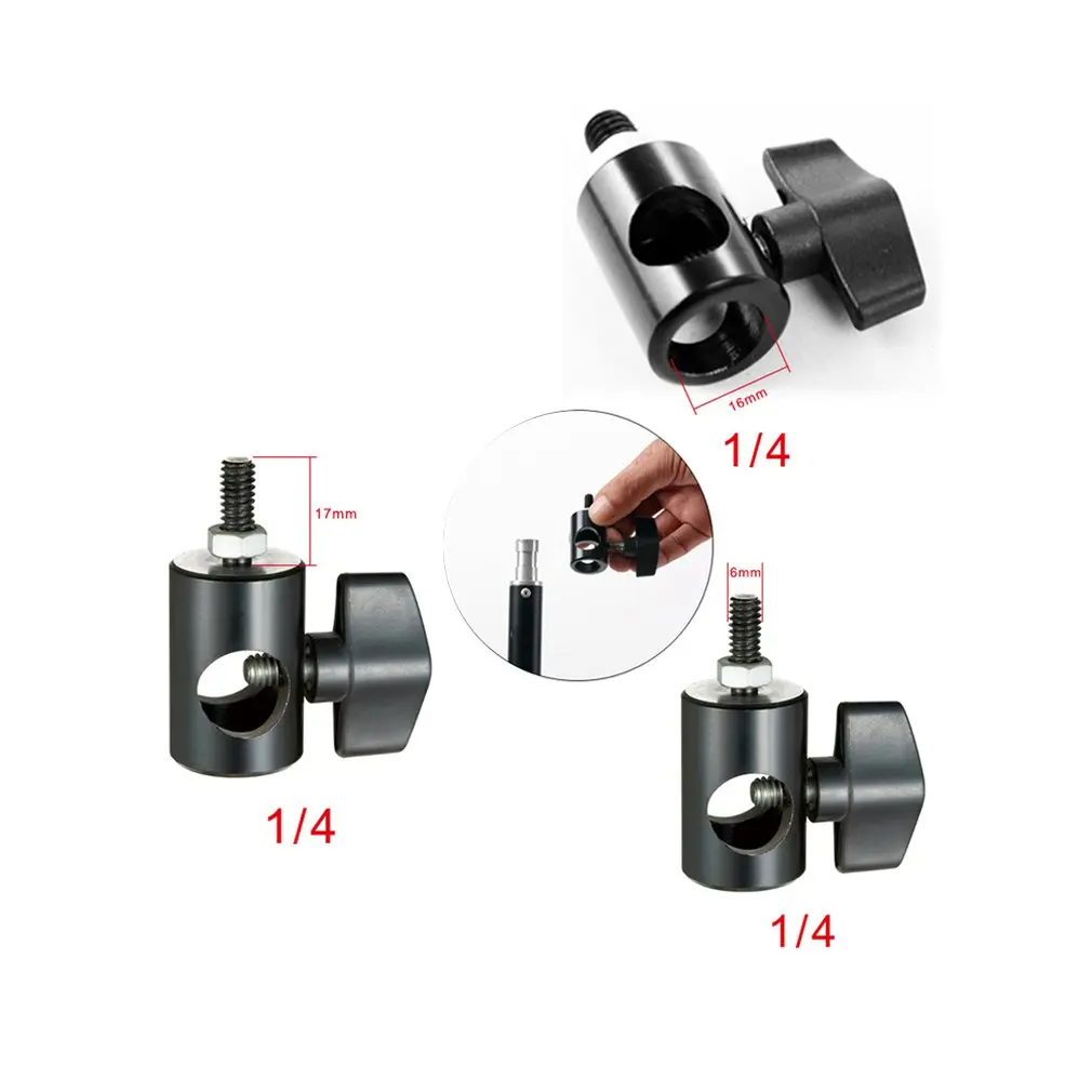 Durable Universal Metal Speedlite Thread Adapter Screw Light Stand Bracket with Mount Swivel Photographic Lighting |