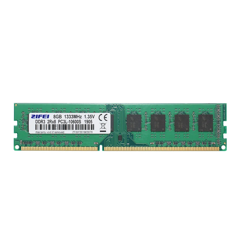 ZiFei оперативная Память DDR3L 8 ГБ 4 ГБ 1600 МГц 1333 МГц 1066 МГц 240Pin LO-DIMM полностью совместима с настольным компьютером