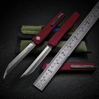 slenderman slm otf outdoor double action tactical knife d2 tanto blade aviation aluminum handle edc multifunction tool