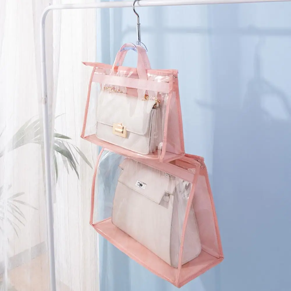 

Protable Womens Storage Bag Purse Handbag Dust Cover Clear Organizer Craft Storage Bag With Zipper Dust Water Proof Protector