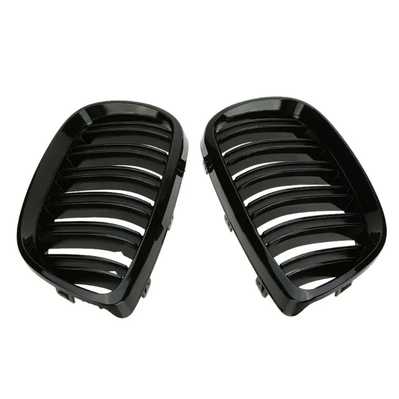 

2PCS Front Bumper Kidney Grille Twin Fins Grill for BMW 3 Series E92 E93 06-09
