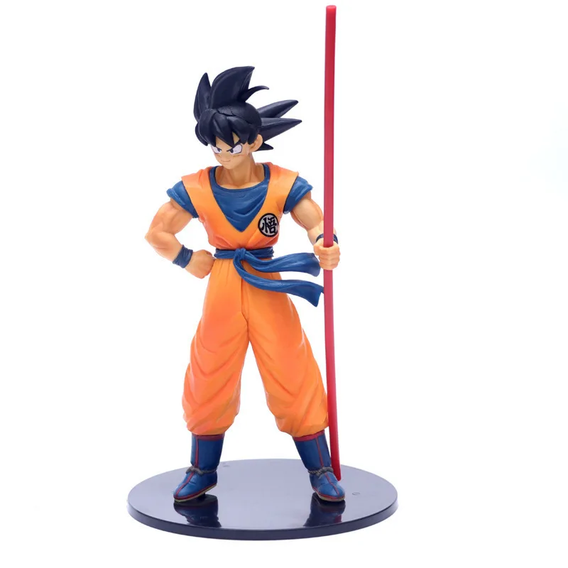 26.5CM Dragon Ball Z GK Son Goku Action Figure Anime Figurines Toys Model Black Hair Version Kakarotto Manga Doll Figma Statue