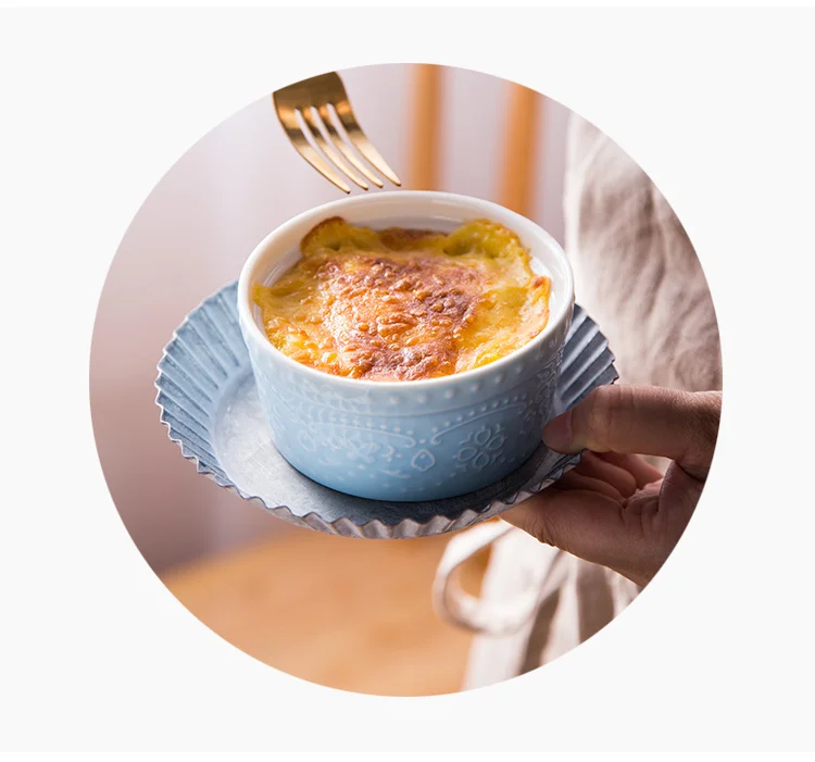 Чаша для выпечки Керамика Творческий йогурт духовка Пудинг мороженое миска