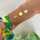DUOYING Новый пользовательский эмалированный браслет с буквами с цирконием персонализированные оригинальные бриллиантовые браслеты для девочек ювелирные изделия милый подарок
